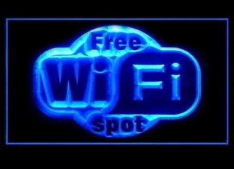 Free Wi-Fi Spot LED Neon Sign